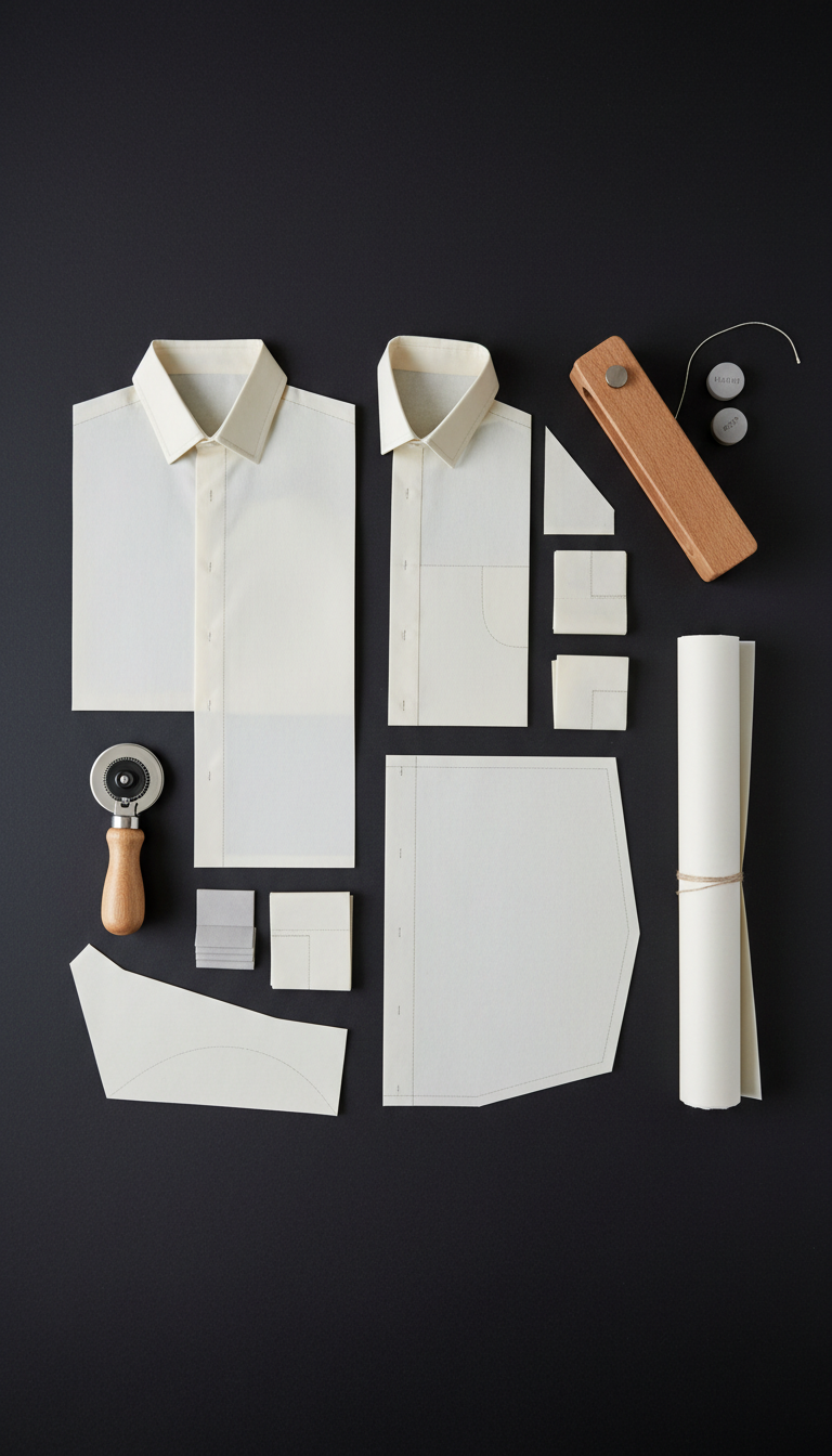 Modern Shirt Pattern on Premium Paper